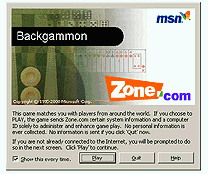 Online backgammon